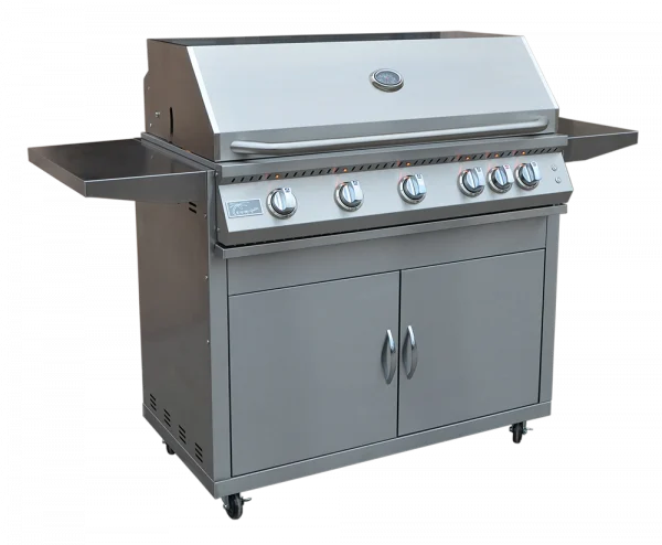 Kokomo Professional 5 Burner 40 Inch Cart Model BBQ Grill With Lights & Locking Casters - Image 2