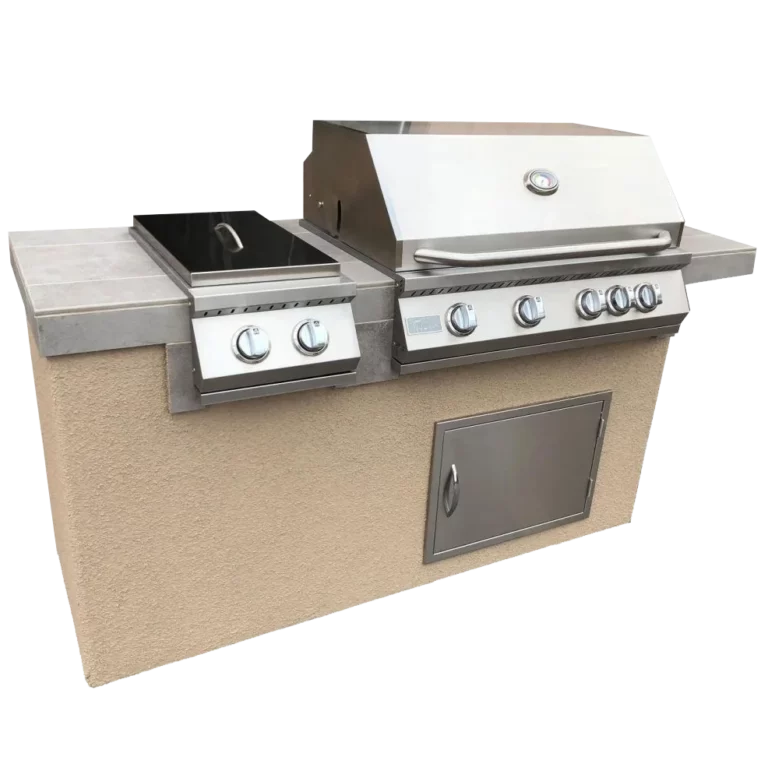 Kokomo The 5' Maldives BBQ Island with Built In 4 Burner BBQ Grill and Access Door - Luxurious Dwelling - Your Luxury Home Product Experts