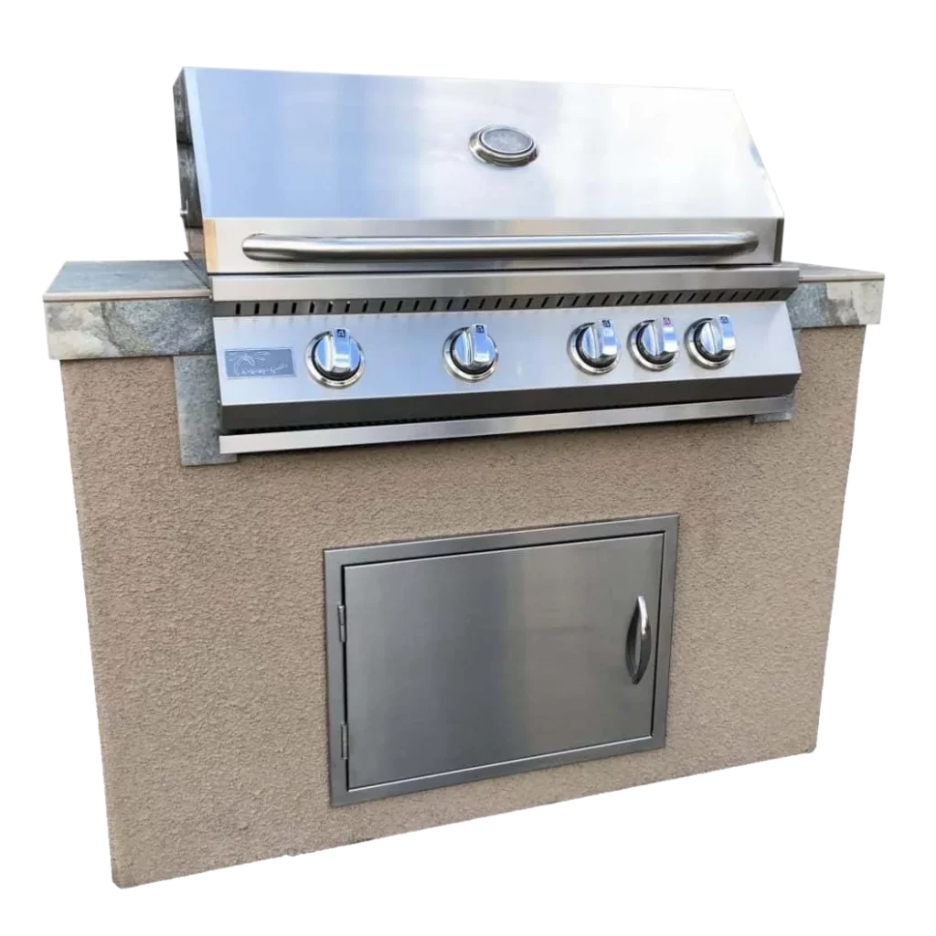 Kokomo The Cayman 5' BBQ Island with 4 Burner Built In BBQ Grill - Luxurious Dwelling - Your Luxury Home Product Experts