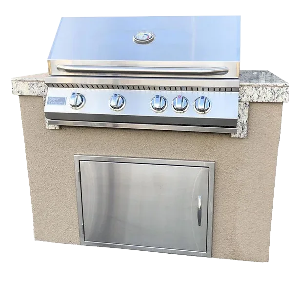 Kokomo Fiji 4' BBQ Island with 4 Burner Built-In BBQ Grill - Luxurious Dwelling - Your Luxury Home Product Experts