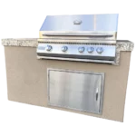 Kokomo The 5' Maldives BBQ Island with Built In 4 Burner BBQ Grill and Access Door - Luxurious Dwelling - Your Luxury Home Product Experts