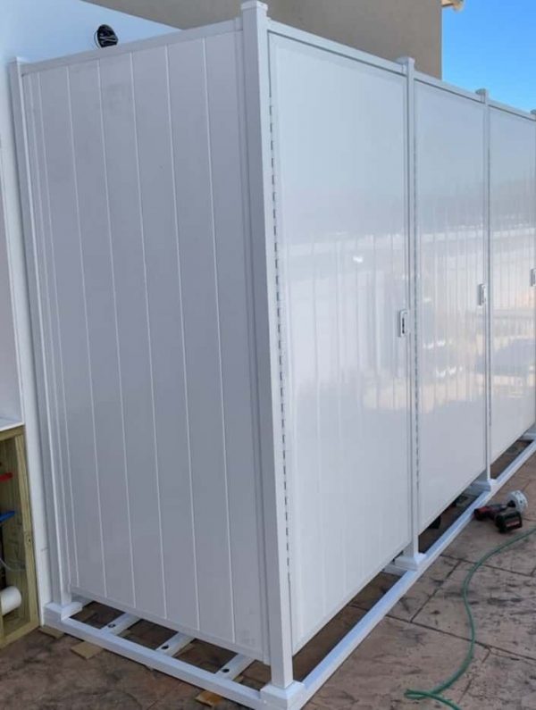 Avcon Enclosures C2 46" - Four Sided Tripple Enclosure 80" White Walls - Image 3