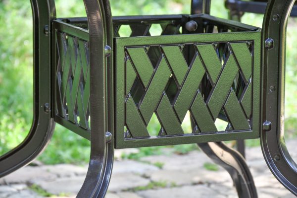 Savannah Outdoor Aluminum Round Dining Table - Image 2