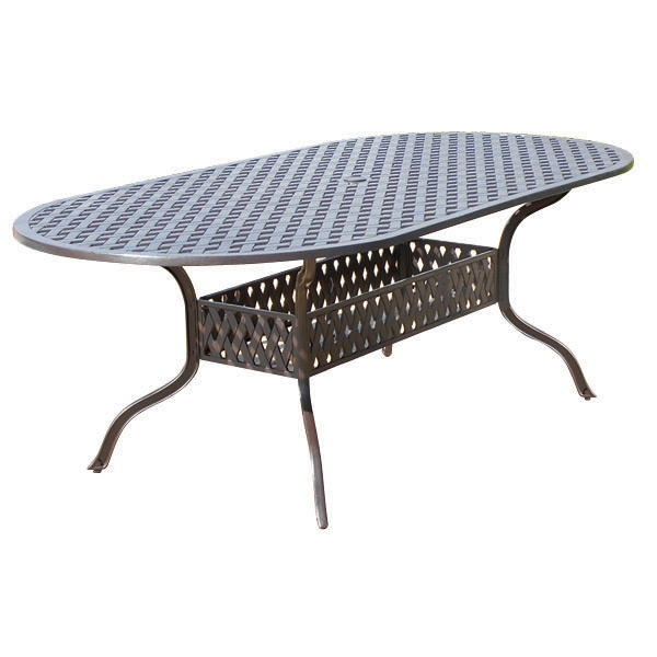 Savannah Outdoor Aluminum Oval Dining Table - Luxurious Dwelling - Your Luxury Home Product Experts