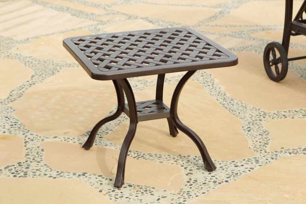 Savannah Outdoor Aluminum End Table - Luxurious Dwelling - Your Luxury Home Product Experts