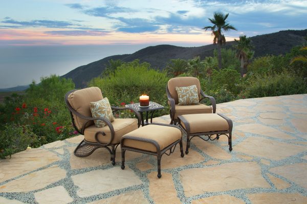 Grand Bonaire Weave Outdoor Club Chair Set of 5 - Image 2