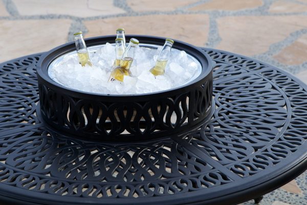 Grand Bonaire Weave 6 Piece All Inclusive Outdoor Firepit Set (KIT) - Image 4