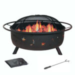 30" Fire Pit With Charcoal Grill And Spark Screen - Luxurious Dwelling - Your Luxury Home Product Experts