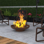 24" Minimalist Wood Burning Steel Firepit - Luxurious Dwelling - Your Luxury Home Product Experts