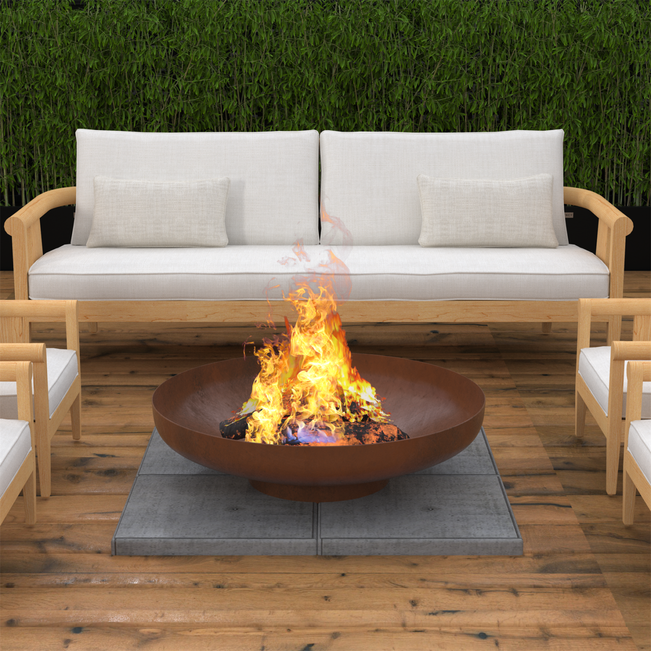 28" Minimalist Wood Burning Steel Firepit - Luxurious Dwelling - Your Luxury Home Product Experts