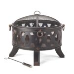 Rustic Brushed Black and Bronze Steel Wood Burning Fire Pit - Luxurious Dwelling - Your Luxury Home Product Experts