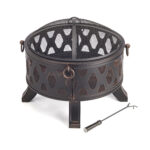 Rustic Brushed Black and Bronze Steel Wood Burning Fire Pit - Luxurious Dwelling - Your Luxury Home Product Experts