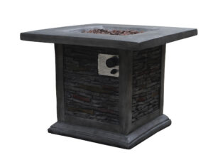 Outdoor Grey Stone Fire Pit with Lava Rocks - Luxurious Dwelling - Your Luxury Home Product Experts