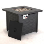 Black Steel Propane Square Fire Pit - Luxurious Dwelling - Your Luxury Home Product Experts