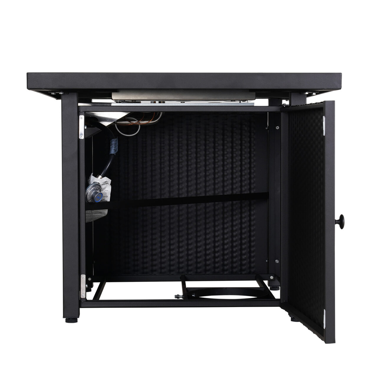 Black Steel Propane Square Fire Pit - Luxurious Dwelling - Your Luxury Home Product Experts