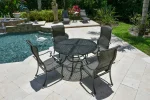 Windermere Woven Outdoor Round Dining Table Set of 5 - Luxurious Dwelling - Your Luxury Home Product Experts