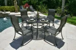 Windermere Woven Outdoor Round Dining Table Set of 5 - Luxurious Dwelling - Your Luxury Home Product Experts