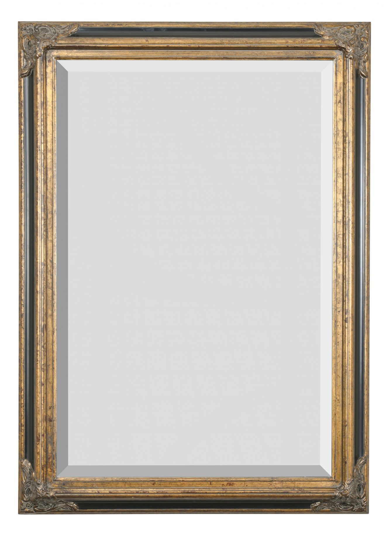 Mini Grand Victorian Mirror 24x36 Antique Gold with Black - Luxurious Dwelling - Your Luxury Home Product Experts