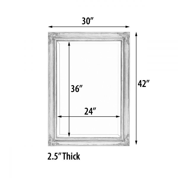 Mini Grand Victorian Mirror 24x36 Antique Gold with Black - Image 4
