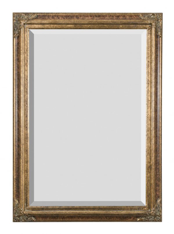 Mini Grand Victorian Mirror 24x36 Burl Marble Gold - Image 1
