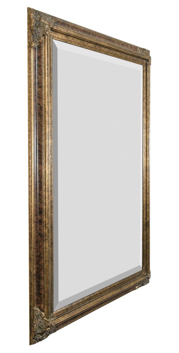 Mini Grand Victorian Mirror 24x36 Burl Marble Gold - Image 2