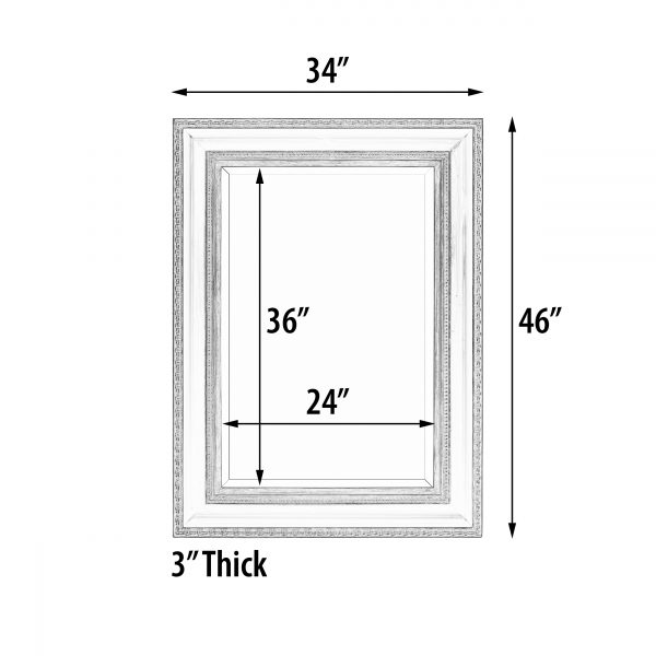 Classic Contour Mirror 24X36 Black Gold - Image 4