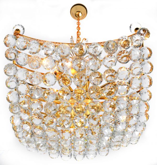 Crystal Orb Basket Chandelier - Image 3