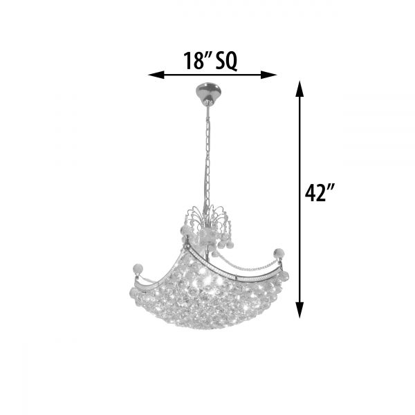 Crystal Orb Basket Chandelier - Image 4