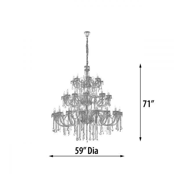 Grand Regal Crystal Chandelier - Image 4