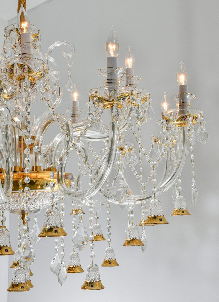 Golden Bell Crystal Chandelier - Image 3