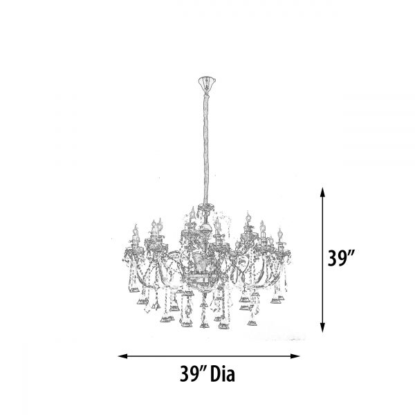 Golden Bell Crystal Chandelier - Image 4