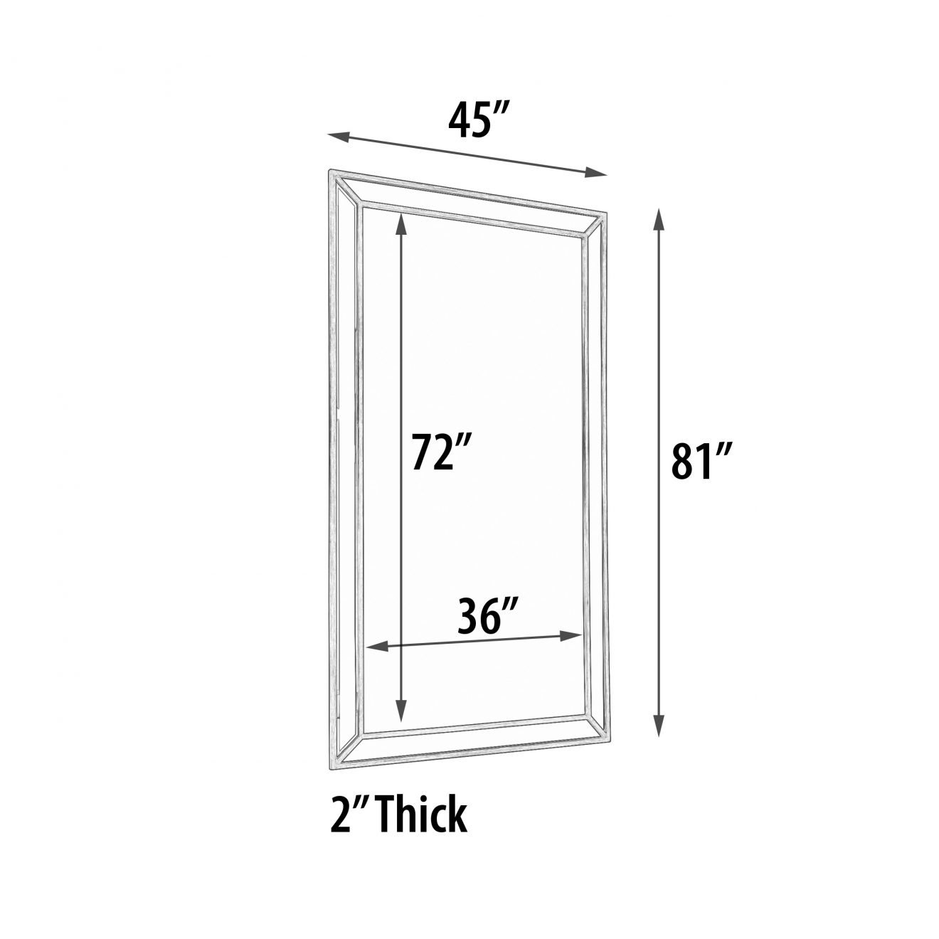 Brushed Spectrum Mirror 45X81MC - Luxurious Dwelling - Your Luxury Home Product Experts