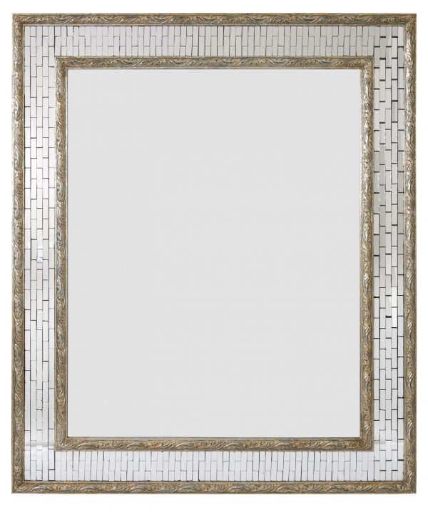 Silver Facet Mirror - Image 1