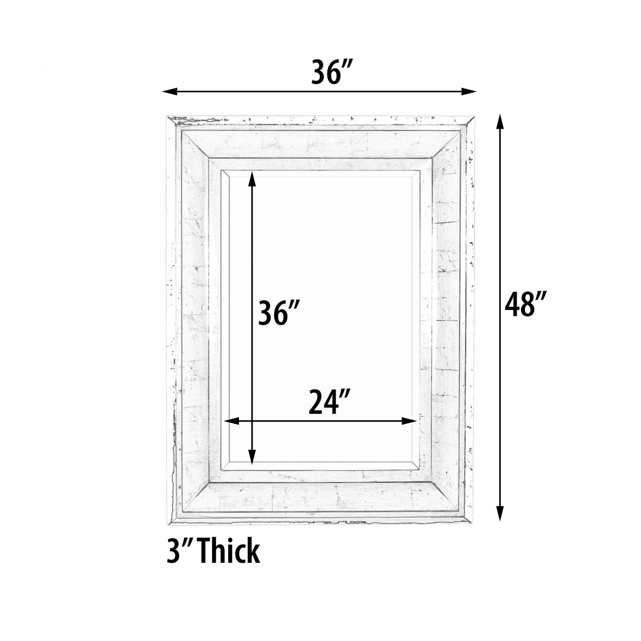 The Sterling Mirror 24X36 Silver with Champagne Wash - Luxurious Dwelling - Your Luxury Home Product Experts