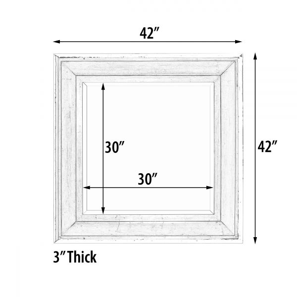 The Sterling Mirror 30X30 Silver with Champagne Wash - Image 4