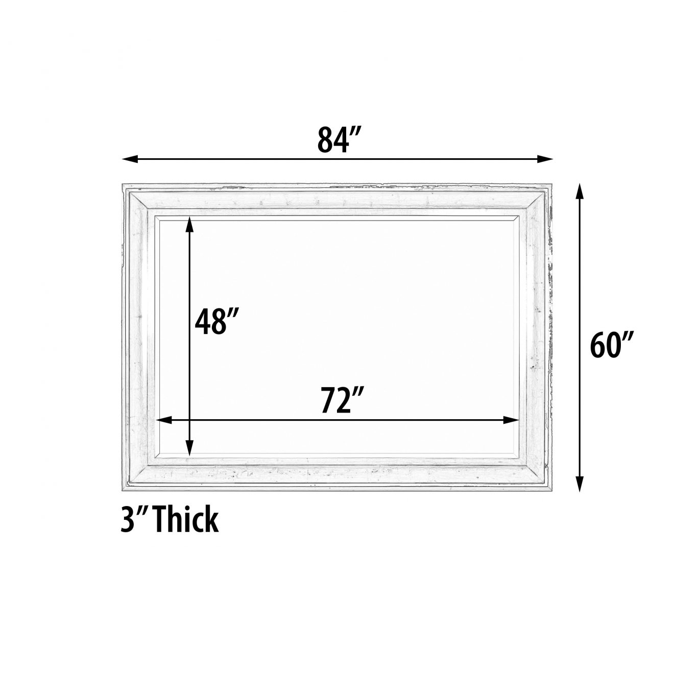 The Sterling Mirror 48X72 Silver with Champagne Wash - Luxurious Dwelling - Your Luxury Home Product Experts