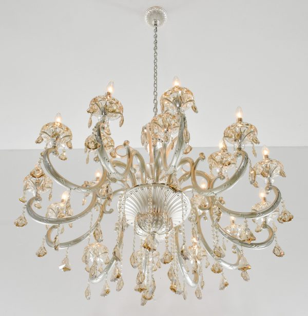Hollywood Brush 18 light Silver Chandelier - Image 2