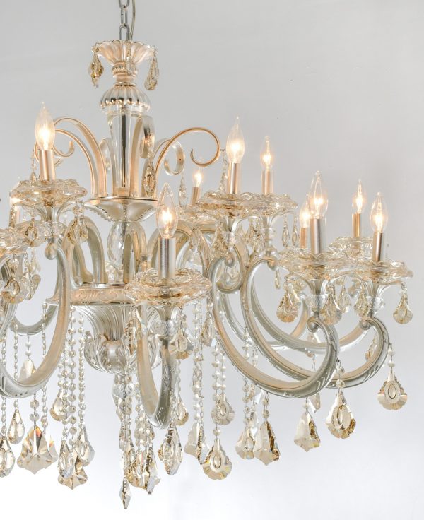 Hollywood Brush 18 light Silver Chandelier - Image 3