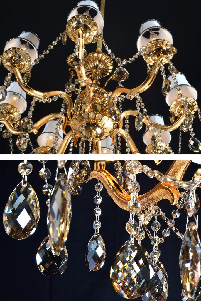 Brushed Gold Chandelier - Image 3
