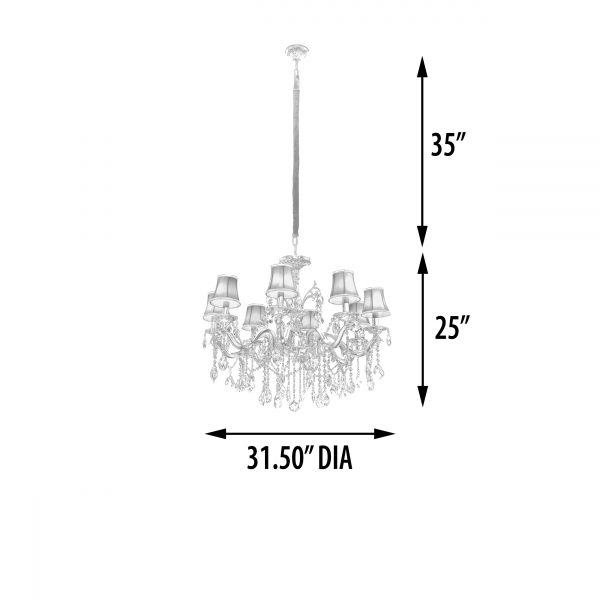 Brushed Gold Chandelier - Image 4