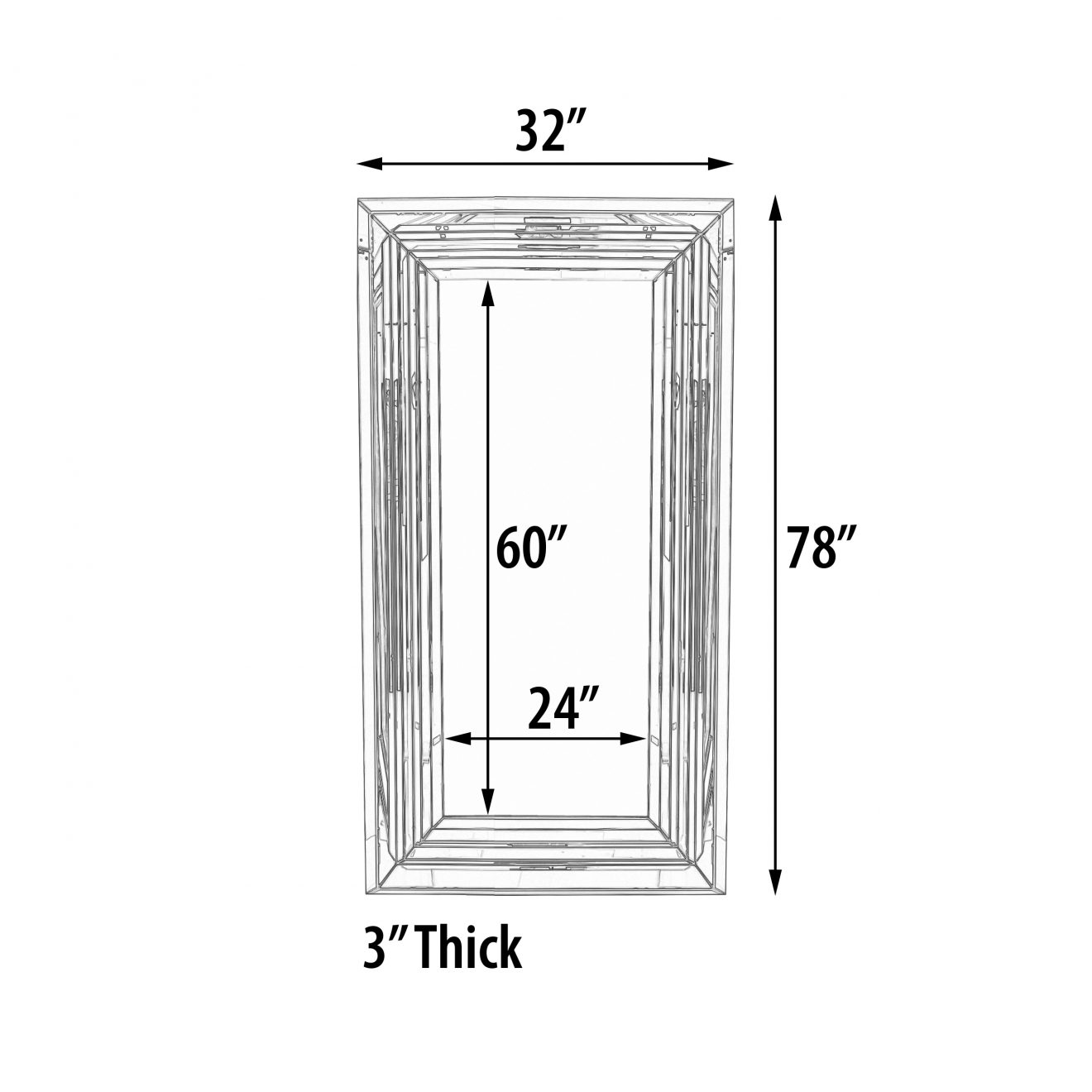 Crystal Wave Leaner Mirror - Luxurious Dwelling - Your Luxury Home Product Experts