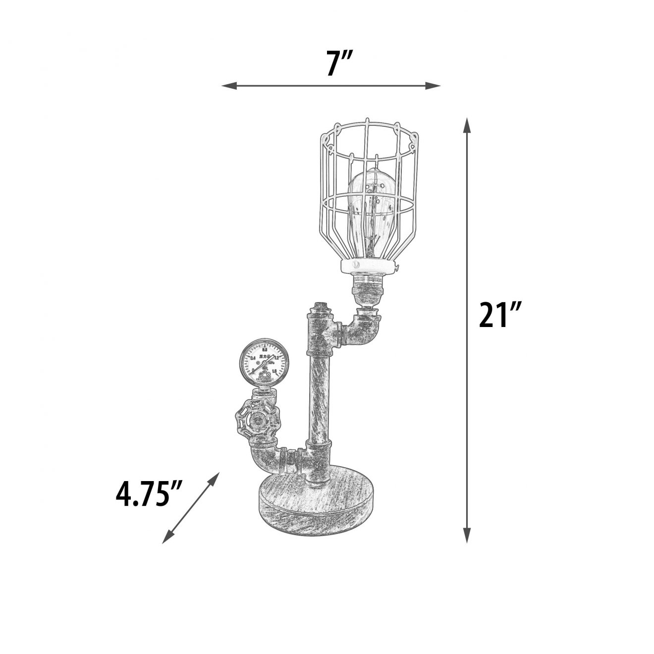 Steel Pressure Lamp - Luxurious Dwelling - Your Luxury Home Product Experts