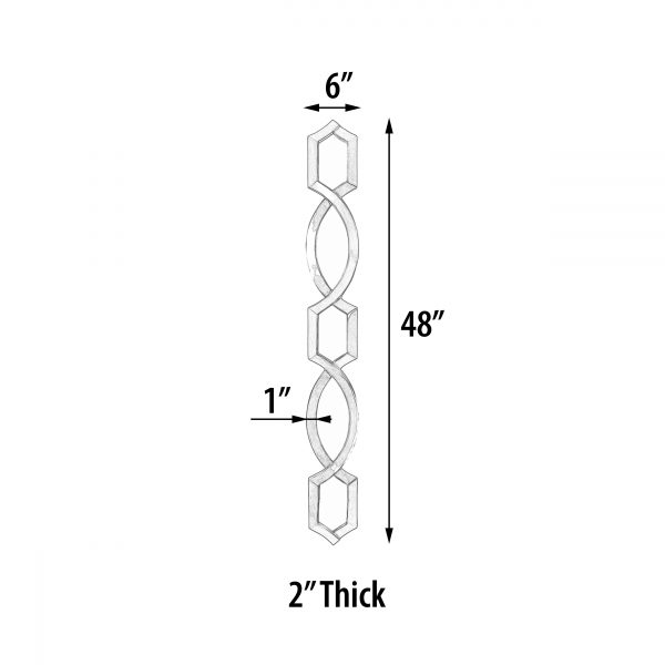 Diamond Stack Mirror Silver - Image 4