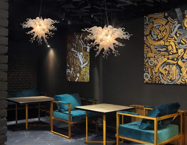 White Burst Chandelier - Image 1