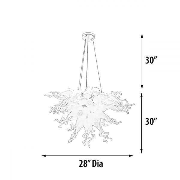 White Burst Chandelier - Image 4