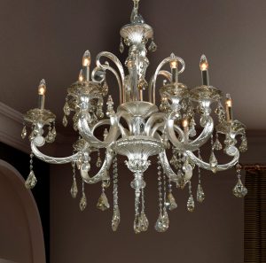 Hollywood Brush 9 light Silver Chandelier - Luxurious Dwelling - Your Luxury Home Product Experts