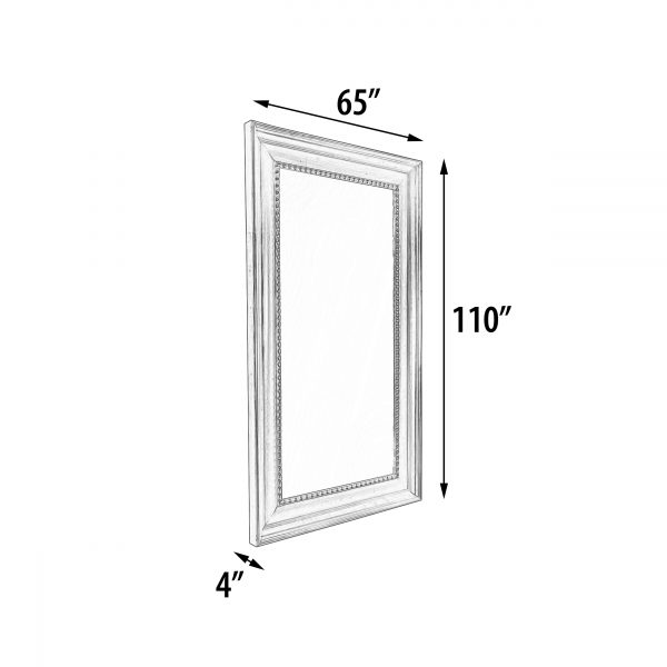 The Mammoth Wood Mirror Silver With Champagne Wash - Image 4