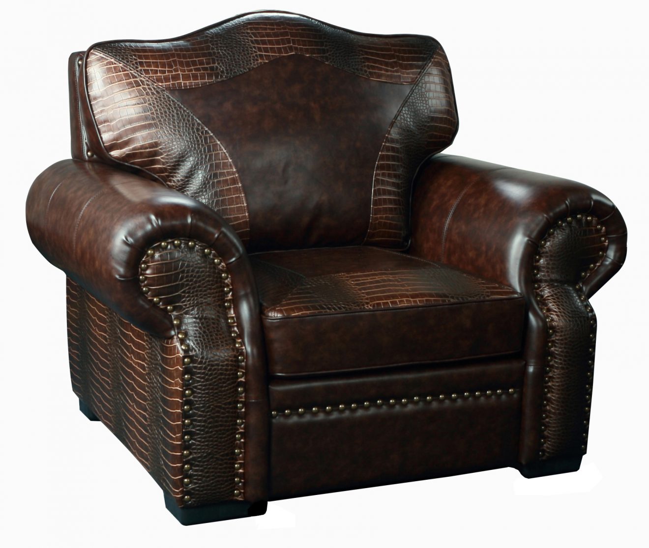 Botswana Croc and Micro Leather Chair - Luxurious Dwelling - Your Luxury Home Product Experts