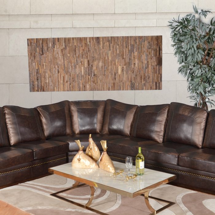 Botswana Croc and Leather Sofa Set of 3 (KIT) - Luxurious Dwelling - Your Luxury Home Product Experts