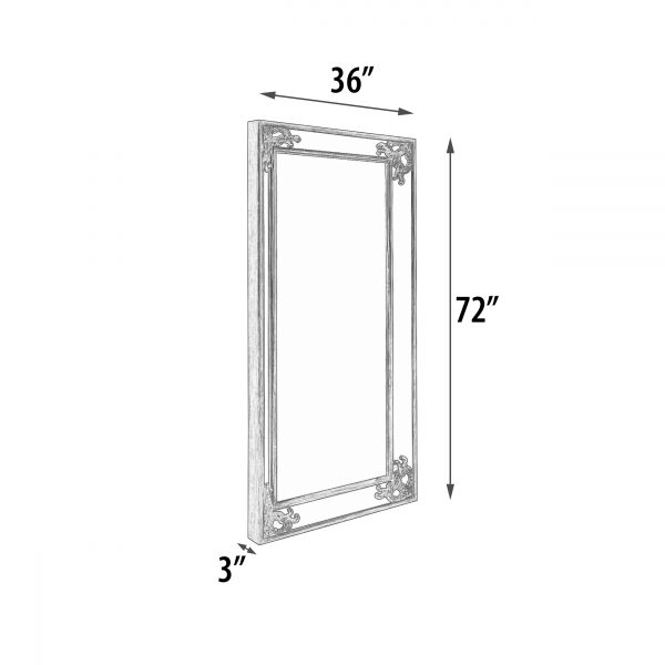 Monte Carlo Silver Vertical Mirror - Image 4